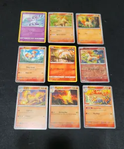 Ponyta Pokemon Card Collection Set Of 9 Cards ENGLISH korean Rapidash Nm - Image 5