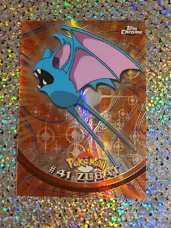Pokemon Topps Chrome Card Tv Animation Edition #41 Zubat Holo Nintendo NM - Image 1