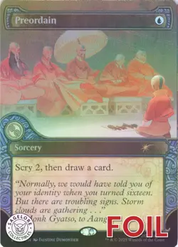 MTG Preordain (Rainbow Foil (2301) | NM Foil | Secret Lair Avatar {SLD} - Image 1