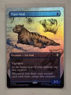 Magic The Gathering - Avatar - Tiger-Seal - RARE - Foil - 0318 - Borderless - Image 1