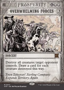 MTG Outlaws of Thunder Junction: Breaking News OTP Overwhelming Forces MINT - Image 1