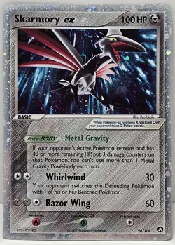 Pokemon Card: Skarmory EX 98/100 EX Power Keepers Set Ultra Rare! - Image 1