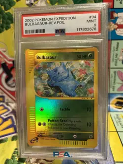 PSA 9 Mint Bulbasaur 94/165 Reverse Holo 2002 Pokemon Expedition - Image 1