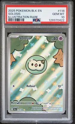 Pokemon Black Bolt Solosis 118/086 PSA 10 Gem Mint - Image 1