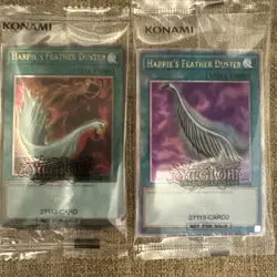 Yu-Gi-Oh 2x Sealed Quarter Century Rare Harpie's Feather Duster EDC1-EN001 Pair - Image 1