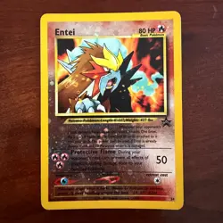 Entei 34 Holo WOTC Black Star Promo Pokemon Card - Image 1