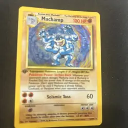 Pokemon TCG Machamp Holo 1st Edition Rare Card Base Set 8/102 - Image 1