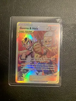 Pokemon Guzma & Hala, 229/236, SM Cosmic Eclipse Set, Full Art Trainer Card - Image 1