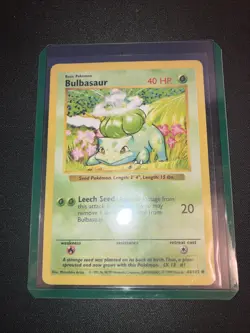 Pokemon TCG Bulbasaur Shadowless Base Set Common Card LP - Image 1