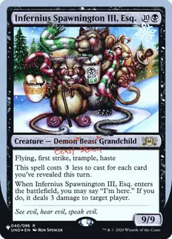 MTG-1x-Near Mint, English-Infernius Spawnington III, Esq. - Foil - The List-The - Image 1