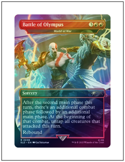 1x Battle of Olympus - World at War, Foil, God of War Secret Lair, Magic MTG NM - Image 1