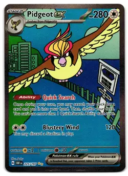 Pidgeot EX 225/197 - Special Illustration Rare Obsidian Flames Pokemon TCG - LP - Image 1