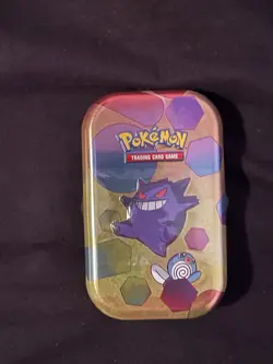 Pokemon TCG Scarlet & Violet 151 Mini Tin Gengar Poliwag - 2 Booster Packs - Image 1