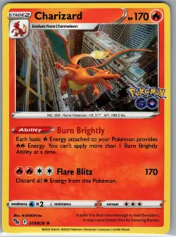 Charizard 010/078 Pokemon GO - Pokemon Card - NM - Image 1
