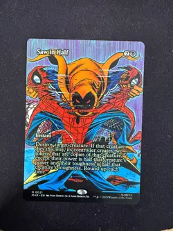 Saw in Half (BORDERLESS) Marvel's Spider-Man - Magic/MTG - Image 1