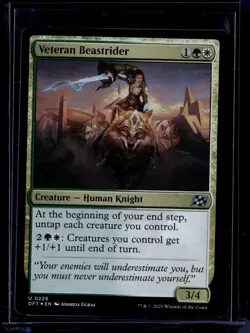 Veteran Beastrider - 226 - Foil - DFT - NM - MTG Magic the Gathering - Image 1