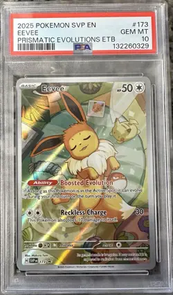 Pokemon Eevee 173 SVP Prismatic Evolution ETB Promo Card PSA 10 - Image 5