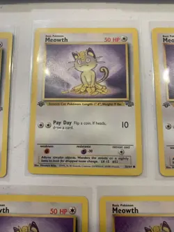 Meowth - 56/64 Jungle Set 1ST EDITION Pokemon x5 LOT - Image 3