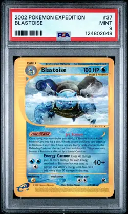 2002 POKEMON EXPEDITION #37 BLASTOISE PSA 9 - Image 1