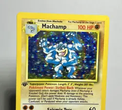 Machamp 8/102 (MP) 1st Edition Holo Rare Base Set Unlimited 1996 WOtC Pokemon - Image 3