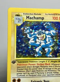 Machamp 8/102 (MP) 1st Edition Holo Rare Base Set Unlimited 1996 WOtC Pokemon - Image 4