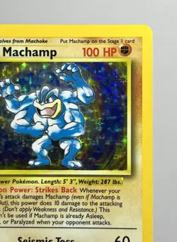 Machamp 8/102 (MP) 1st Edition Holo Rare Base Set Unlimited 1996 WOtC Pokemon - Image 5