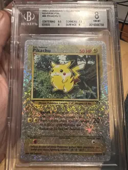 Pikachu Reverse Holo Pokemon BGS 8 Legendary Collection #86 2002 NO PSA - Image 1