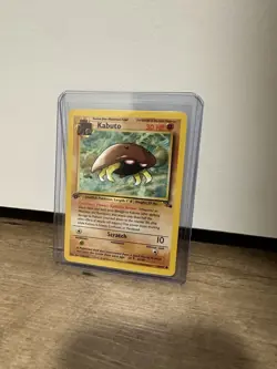 Kabuto 1st Edition Fossil Set Pokemon WOTC TCG Common Card #50/62 LP - Image 1