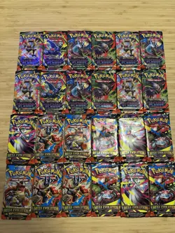 Pokemon Phantasmal Flames And Mega Evolutions Packs. 24 Total. 12 PF and 12 ME - Image 1