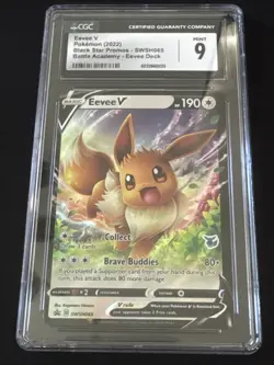 Eevee SWSH065 Battle Academy - Eevee Deck Black Star Promo CGC 9 - Pokemon TCG - Image 1