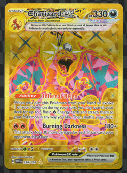 Charizard ex Gold Hyper Rare - 228/197 - Obsidian Flames Pokemon 2023 - Image 1