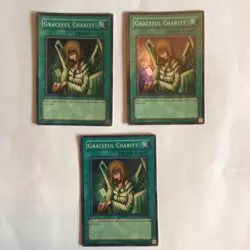 Yugioh Lot of (3) Graceful Charity SDP-040 Super Rare Unlimited NM Playset - Image 1