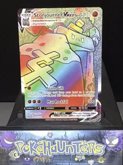 Pokemon Card Stonjourner VMAX 205/202 Sword & Shield Base Secret Rare Near Mint - Image 1