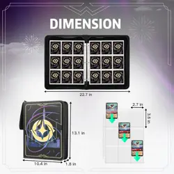 Trading Card Binder for Lorcana Cards Premium 9 Pocket Card Binder Compatible wi - Image 3