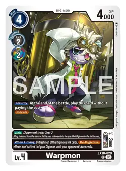 Digimon Ex10 Sinister Order Warpmon Common Card EX10-029 - Image 1