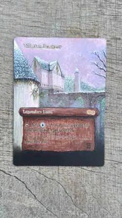 Mtg Tolarian Academy (Urza's Saga) - Hand Painted Altered Art - Scroll Art by IB - Image 4