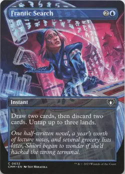 Frantic Search (Borderless) C Commander Masters 632 NM MTG - Image 1