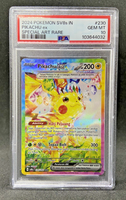 2024 POKEMON INDONESIAN-STELLAR LIGHTNING PIKACHU EX SPECIAL ART RARE PSA 10 - Image 1