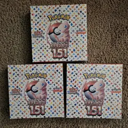 Pokemon 151 (Japanese) Sealed Lot Of 3 Booster Boxes - Image 1