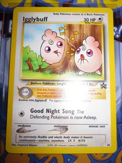 POKEMON NEUF PROMO IGGLYBUFF N°36 2000 MINT BLACK STAR RARE NON HOLO ENGLISH - Image 1