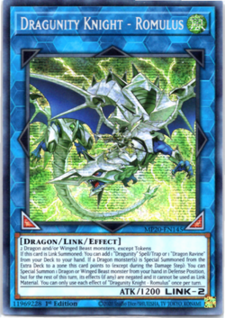 Dragunity Knight - Romulus - MP20-EN145 Prismatic Secret Rare 1st Edition Yugioh - Image 1