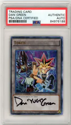 PSA Signed Dan Green Yu-Gi-Oh! TCG Token Legendary Decks II LDK2-ENT01 Ltd Ed UR - Image 1