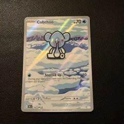 Pokemon TCG Cubchoo Illustration Rare Card 109/086 Sv: Black Bolt - Image 1