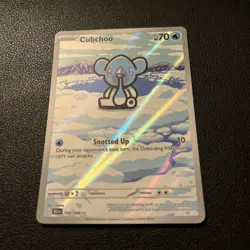 Pokemon TCG Cubchoo Illustration Rare Card 109/086 Sv: Black Bolt - Image 2