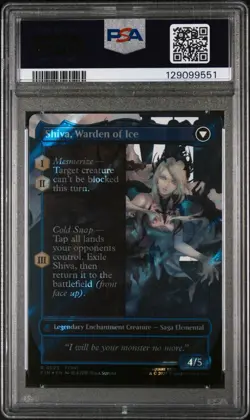 2025 MTG Final Fantasy Jill, Shiva's Dominant Borderless Surge Foil #0523 PSA 10 - Image 2