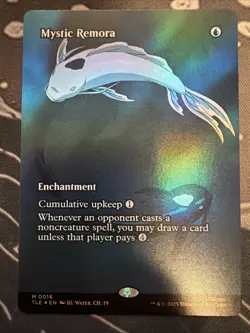 Magic The Gathering Mystic Remora 0016 Borderless Foil TLE Pack Fresh - Image 1