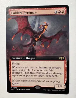 Caldera Pyremaw (Extended Art) - Tarkir: Dragonstorm Reg MTG TDM - Image 1