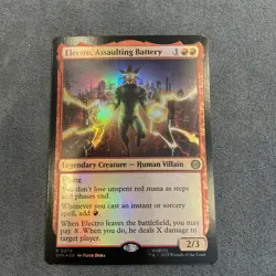 Electro, Assaulting Battery #0076 -FOIL-Marvel's Spider-Man SPM MTG - Image 1