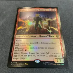 Electro, Assaulting Battery #0076 -FOIL-Marvel's Spider-Man SPM MTG - Image 2