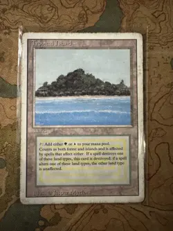 Magic the Gathering Tropical Island Land Revised Edition - Image 1